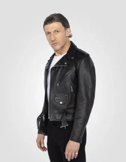 Blouson Perfecto® noir mythique USA, cuir de vachette - NOIR