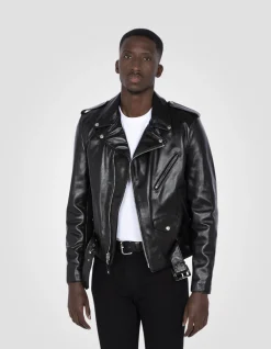 Blouson Perfecto® noir mythique USA, cuir de cheval - NOIR