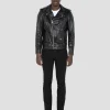 Blouson Perfecto® noir mythique USA, cuir de cheval
