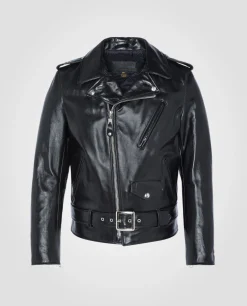Blouson Perfecto® noir mythique USA, cuir de cheval
