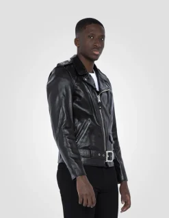 Blouson Perfecto® noir mythique USA, cuir de cheval
