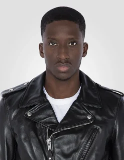 Blouson Perfecto® noir mythique USA, cuir de cheval