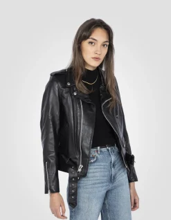 Blouson Perfecto® noir mythique USA, cuir de vachette - NOIR