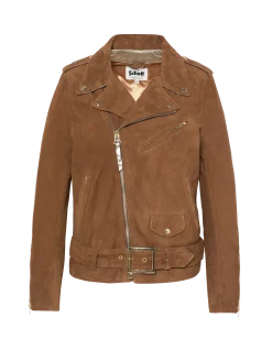 Blouson Perfecto® One Star caramel, chèvre velours - CARAMEL