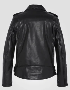 Blouson Perfecto® One Star noir avec ceinture, cuir de vachette - NOIR
