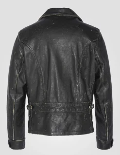 Blouson Perfecto® vintage noir mythique USA, cuir de vachette - NOIR