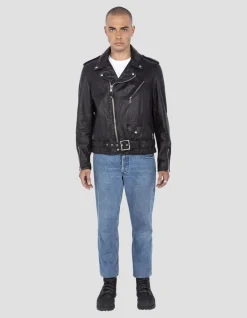 Blouson Perfecto® vintage noir mythique USA, cuir de vachette - NOIR