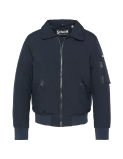 Blouson pilote bleu marine et marron - MARINE/MARRON