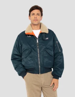 Blouson pilote bleu marine - MARINE