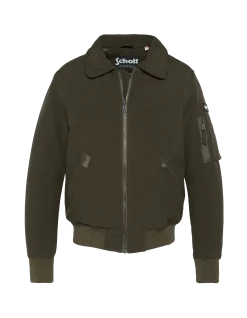 Blouson pilote kaki et marron - KAKI/MARRON