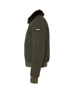 Blouson pilote kaki et marron - KAKI/MARRON