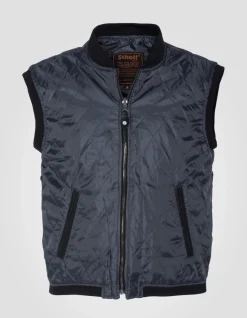 Blouson pilote noir gilet intérieur amovible, cuir de vachette - NOIR