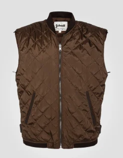 Blouson pilote type A-2 marron avec gilet amovible, cuir de vachette - MARRON