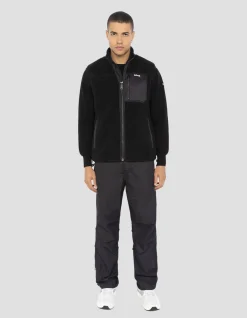 Blouson sherpa noir sans manche - NOIR