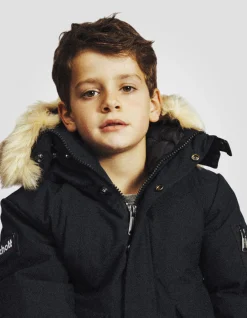 Blouson snorkel bleu marine à capuche enfant - MARINE