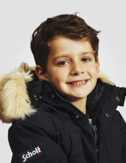 Blouson snorkel bleu marine à capuche enfant - MARINE