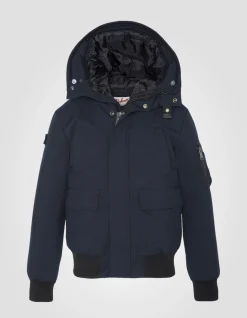 Blouson snorkel bleu marine à capuche enfant - MARINE