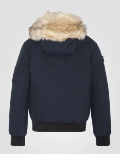 Blouson snorkel bleu marine à capuche enfant - MARINE