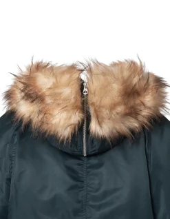 Blouson snorkel N2B bleu marine à capuche, coupe oversize - MARINE