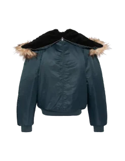 Blouson snorkel N2B bleu marine à capuche, coupe oversize - MARINE