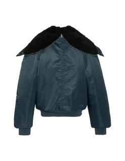 Blouson snorkel N2B bleu marine à capuche, coupe oversize - MARINE