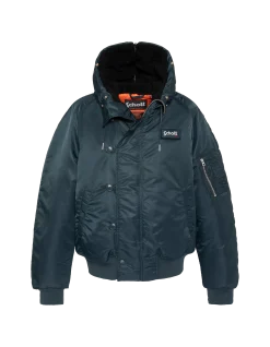 Blouson snorkel N2B bleu marine à capuche, coupe oversize - MARINE