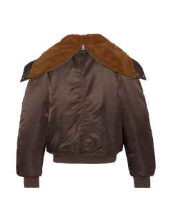 Blouson snorkel N2B marron à capuche, coupe oversize - MARRON
