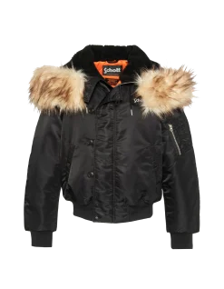 Blouson snorkel N2B noir à capuche, coupe oversize - NOIR