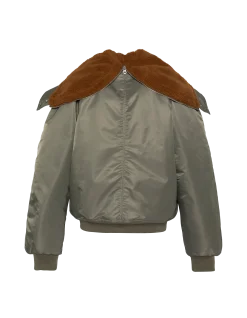 Blouson snorkel N2B sage kaki à capuche, coupe oversize - SAGE KAKI