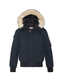 Blouson snorkel noir à capuche enfant - NOIR
