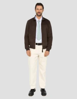 Blouson stardust marron, chèvre velours ultralight - MARRON