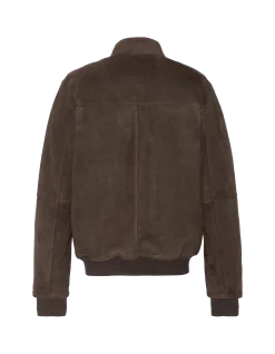 Blouson stardust marron, chèvre velours ultralight - MARRON