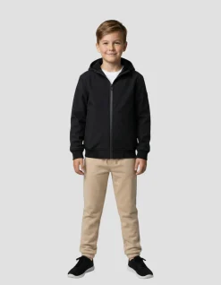 Blouson technique bleu marine à capuche enfant - MARINE