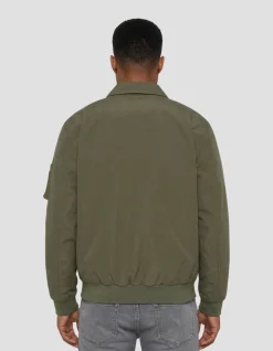 Blouson technique kaki col chemise - KAKI