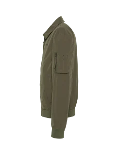 Blouson technique kaki col chemise - KAKI