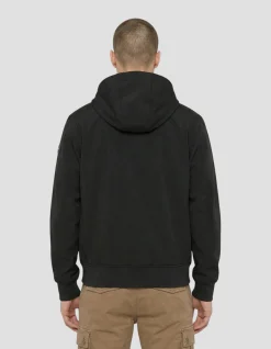 Blouson technique noir à capuche - NOIR