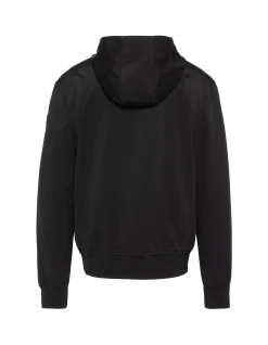 Blouson technique noir à capuche - NOIR