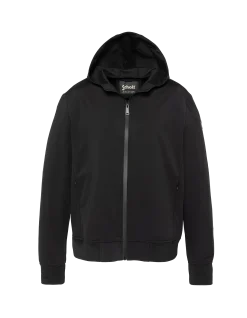 Blouson technique noir à capuche - NOIR
