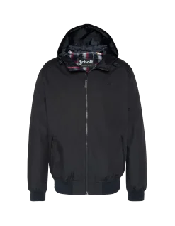 Blouson urban bleu marine à capuche déperlant - MARINE