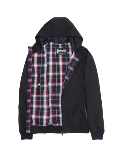 Blouson urban bleu marine à capuche déperlant - MARINE