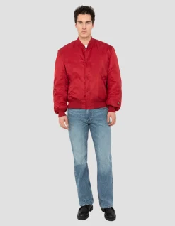 Blouson urban rouge foncé oversize - ROUGE FONCÉ