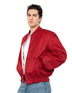 Blouson urban rouge foncé oversize - ROUGE FONCÉ