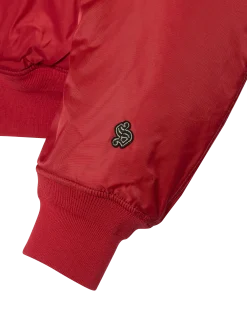 Blouson urban rouge foncé oversize - ROUGE FONCÉ