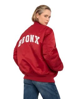 Blouson urban rouge foncé oversize - ROUGE FONCÉ
