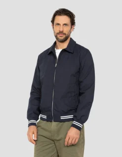 Blouson varsity bleu marine déperlant - MARINE