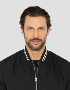 Blouson varsity noir déperlant - NOIR
