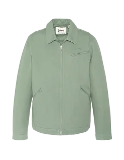 Blouson worker canvas vert - VERT FUMÉ