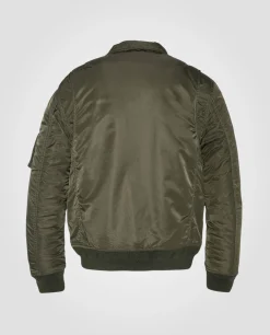 Bomber CWU army kaki en nylon recyclé, coupe ajustée, grande taille - ARMY KAKI