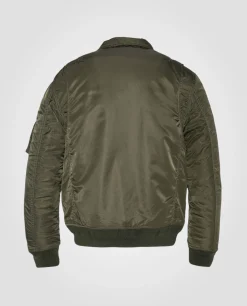 Bomber CWU army kaki en nylon recyclé, coupe ajustée, grande taille - ARMY KAKI