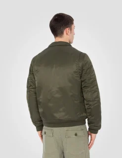 Bomber CWU army kaki en nylon recyclé, coupe ajustée - ARMY KAKI